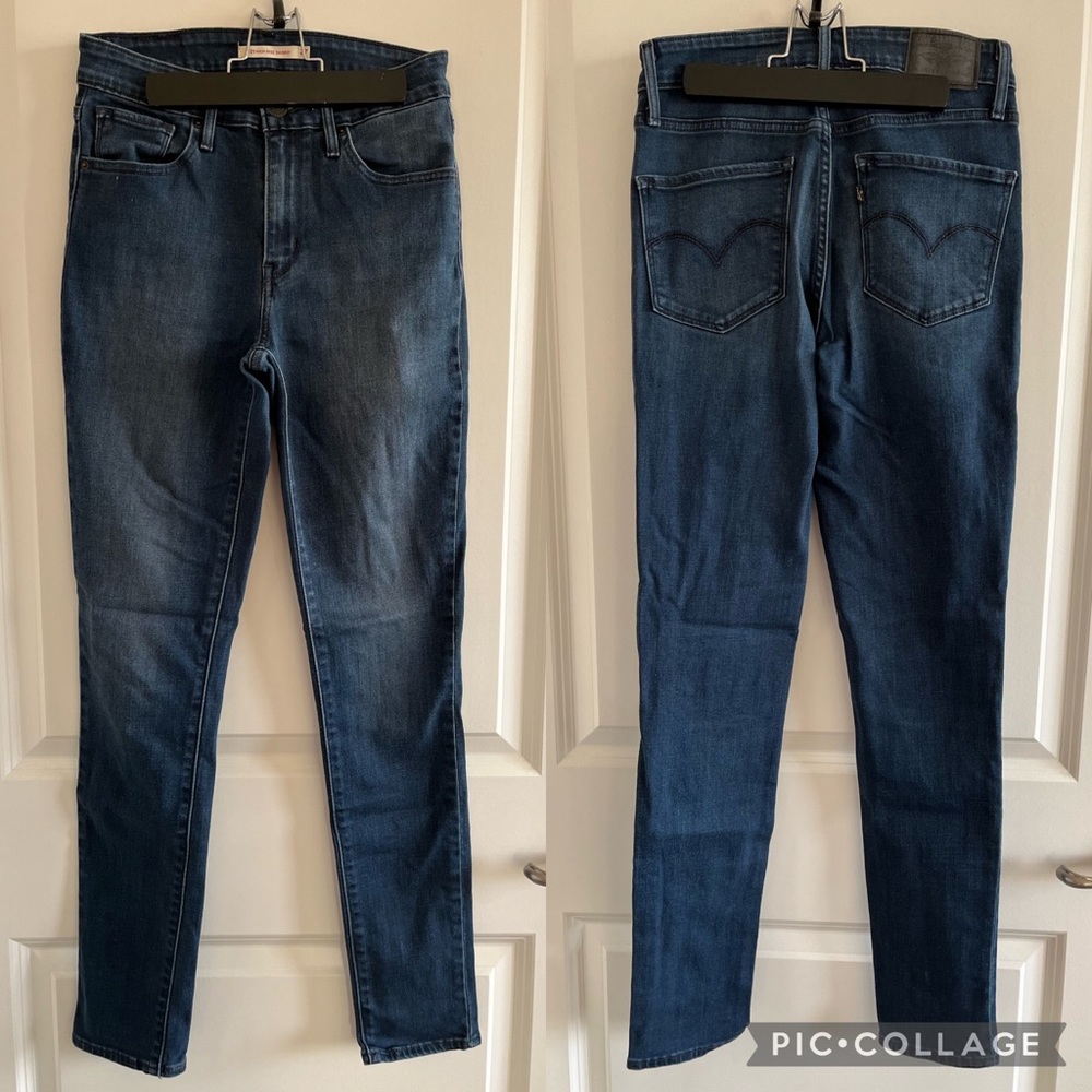 Levis 721 High Rise Skinny Blue Jeans